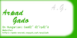 arpad gado business card